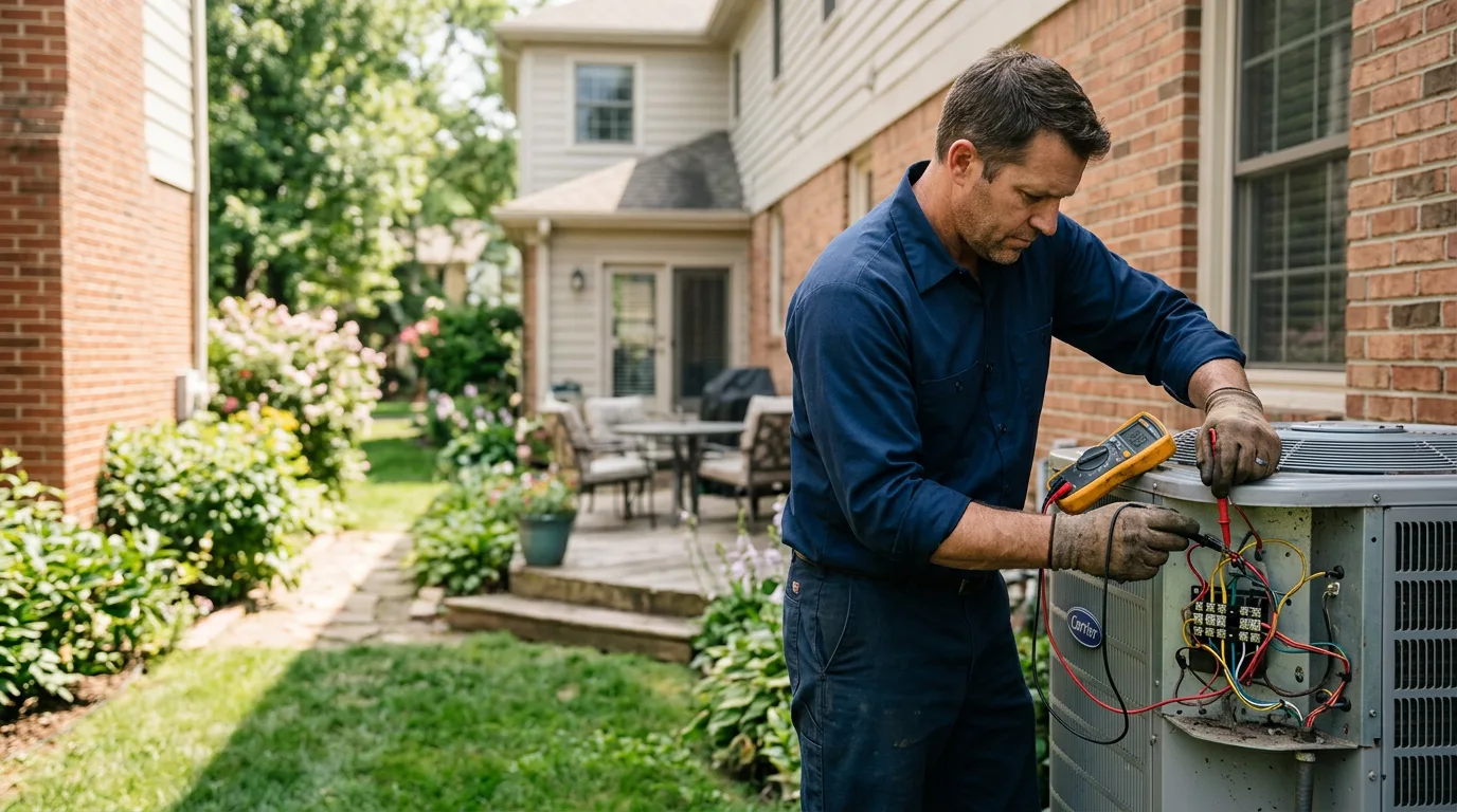 HVAC technician working near Harts, WV
